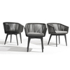 Silla industrial de cuerda de dise&ntilde;o KD con estructura de aluminio.