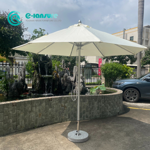 الجملة المصنع مباشرة الأثاث في الهواء الطلق الألومنيوم الإطار القطب مظلة شكل دائري فناء المظلة لشاطئ فندق فيلا