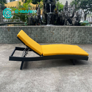 Nội thất m&acirc;y ngo&agrave;i trời Nh&ocirc;m Sun Lounger Dệt m&acirc;y Ghế d&agrave;i Chaise b&ecirc;n hồ bơi Giường phơi nắng cho kh&aacute;ch sạn nghỉ dưỡng b&atilde;i biển
