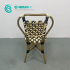 مبلمان مینیمالیستی فضای باز آلومینیومی ناهار خوری مبلمان باغ PE Rattan Chair پاسیو صندلی تفریحی برای رستوران هتل خانه
