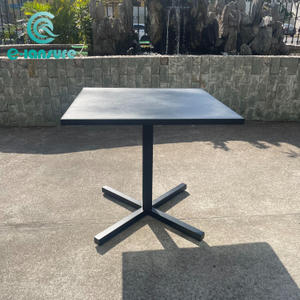 Groothandel Buitelug-eettafelmeubels Duursame aluminiumraam Vierkante opvoutafel vir tuispatio-restaurant