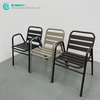 एल्युमीनियम आउटडोर फ़र्निचर गार्डन डाइनिंग चेयर उच्च गुणवत्ता वाले मेटल फ़्रेम लीज़र चेयर, घर के आँगन के आंगन के लिए हर मौसम में सिंगल चेयर