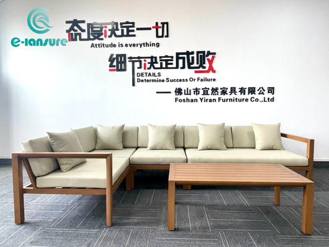 Socraigh Tolg Al&uacute;manam Lasmuigh Cruth L Sofa Sofa Mod&uacute;lach Agus T&aacute;bla Caife le haghaidh Cl&oacute;s Gaird&iacute;n