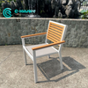 Trosc&aacute;n Bialann Allamuigh Fr&aacute;ma Al&uacute;manam Le Armrest Adhmaid Agus Backrest Cathaoirleach Itheach&aacute;in Cathaoirleach Gaird&iacute;n le haghaidh Cl&oacute;s Patio &Oacute;st&aacute;n Baile
