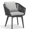 Silla industrial de cuerda de dise&ntilde;o KD con estructura de aluminio.