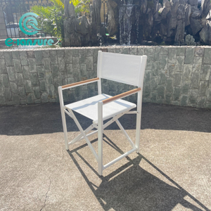 எளிய வெளிப்புற மரச்சாமான்கள் மடிப்பு முகாம் நாற்காலி அலுமினியம் சட்ட இயக்குநர் கார்டன் உள் முற்றம்