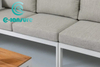 Perabot Sofa Luaran Bergaya Set Sofa Sudut Bingkai Aluminium Tahan Lama Sofa Taman dengan Set Meja Kopi Untuk Vila Rumah