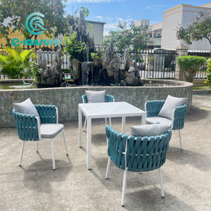 Serie di mobili da giardino casual Sedia da giardino per esterni in corda intrecciata Nuovo design