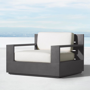 XL سنگل سیٹ واٹر پروف کشن ایلومینیم صوفہ