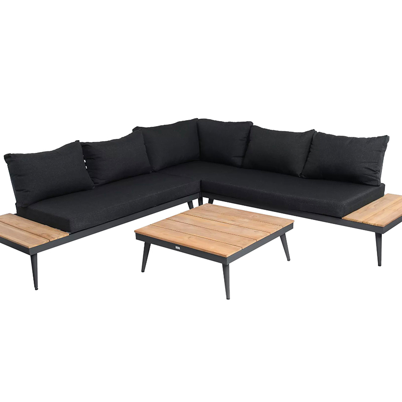 L formatur teak lignum aluminium frame Stibadium Set