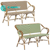 Fabriks engros kvalitet aluminiumsm&oslash;bler Udend&oslash;rs rattan b&aelig;nkstol Haves&aelig;der Lang sofastol til hjemmet Patio Restaurant