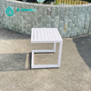 Lettino prendisole in alluminio per mobili da giardino per esterni in stile semplice con lettino prendisole in legno di teak a bordo piscina in tessuto Textilene per cortile