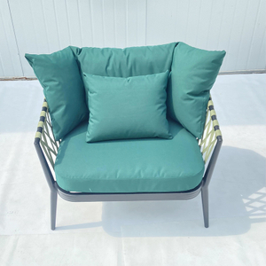 Conjunto de sof&aacute;s modulares de cuerda de jard&iacute;n 1+1+2