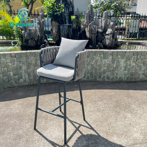 Хямдралтай Тавилгын Цуврал Гадна цэцэрлэгт баарны өндөр нурууны дэртэй сандал