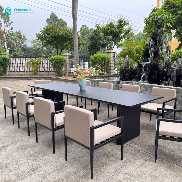 Karrige ngr&euml;nieje me korniza alumini mobilje praktike p&euml;r ambiente t&euml; jashtme Set tavoline drejtk&euml;nd&euml;she p&euml;r restorant vil&euml;
