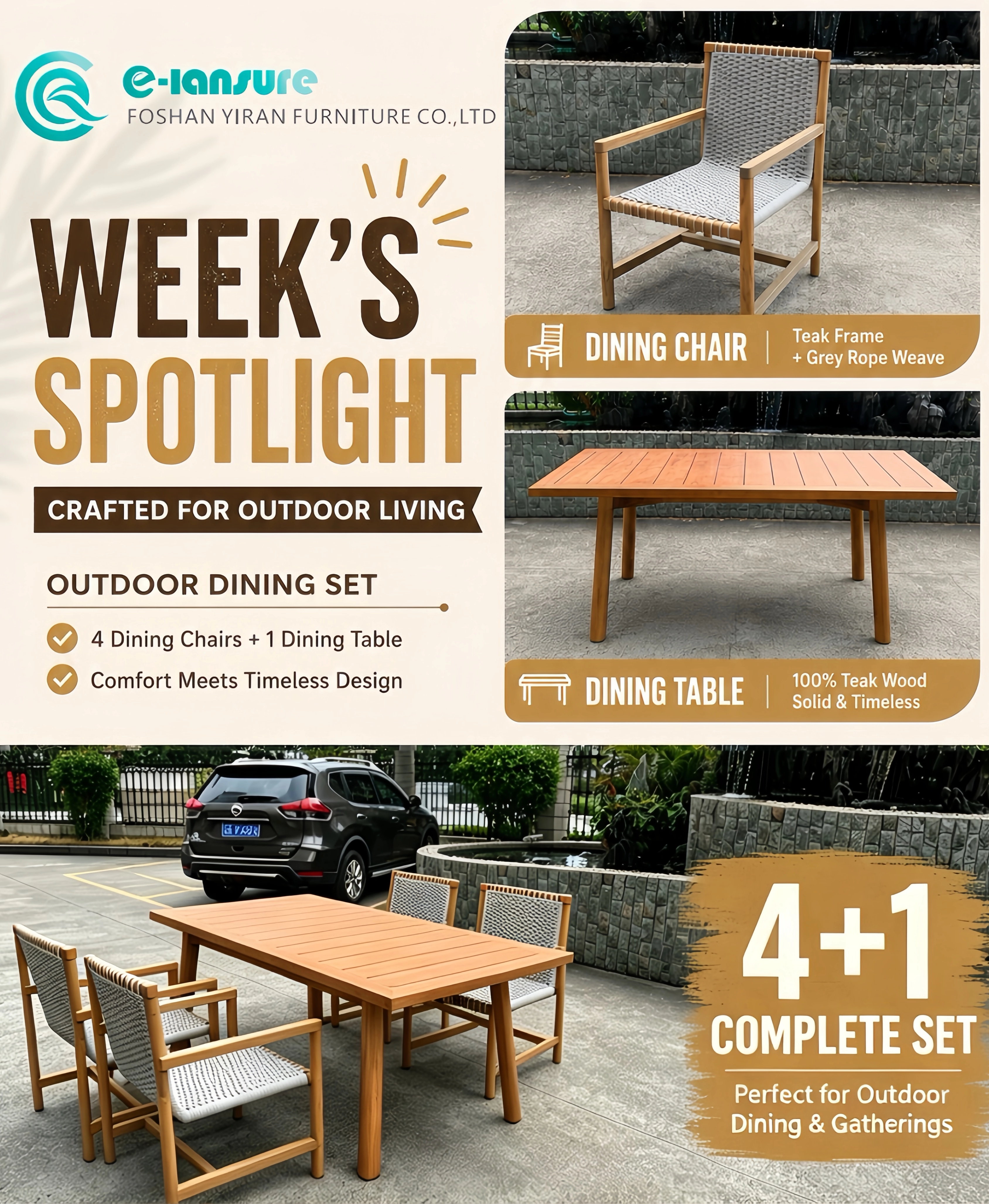 Hoc Hebdomadae Featured Outdoor Dining Set pro Modern Outdoor Vivi
